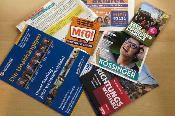 Für ein modernes und lebens­wertes Gauting – Wahl zum Bürger­meister und Gemein­derat am 15. März!